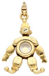 Chopard 18K geelgouden 'Happy Diamonds Clown' hanger bezet met ca. 0.03 ct. diamant. 