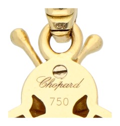 Chopard 18K geelgouden 'Happy Diamonds Ladybird' hanger bezet met ca. 0.03 ct. diamant en robijn. 