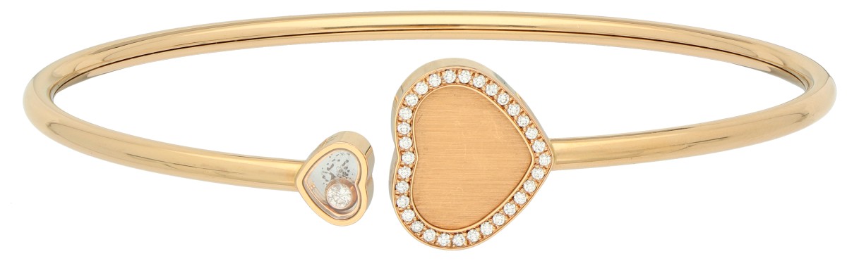 Chopard 18K geelgouden 'Happy Hearts' armband bezet met ca. 0.19 ct. diamant