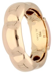 Al Coro 18K roségouden ring bezet met chalcedoon 