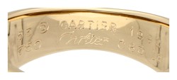 Cartier 18K geelgouden ring bezet met ca. 0.66 ct. natuurlijk saffier. 