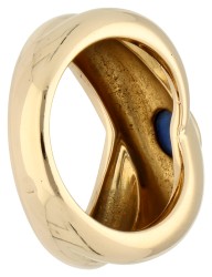 Cartier 18K geelgouden ring bezet met ca. 0.66 ct. natuurlijk saffier. 