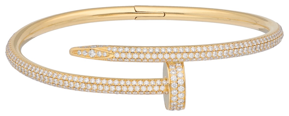 Cartier 18K geelgouden 'Juste un clou' armband bezet met ca. 1.99 ct. diamant