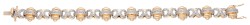 14K bicolor gouden armband bezet met ca. 1.89 ct. diamant