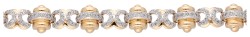 14K bicolor gouden armband bezet met ca. 1.89 ct. diamant