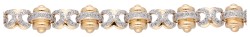 14K bicolor gouden armband bezet met ca. 1.89 ct. diamant