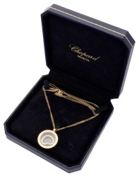 Chopard 18K geelgouden happy spirit collier diamant.