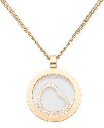 Chopard 18K geelgouden happy spirit collier diamant.