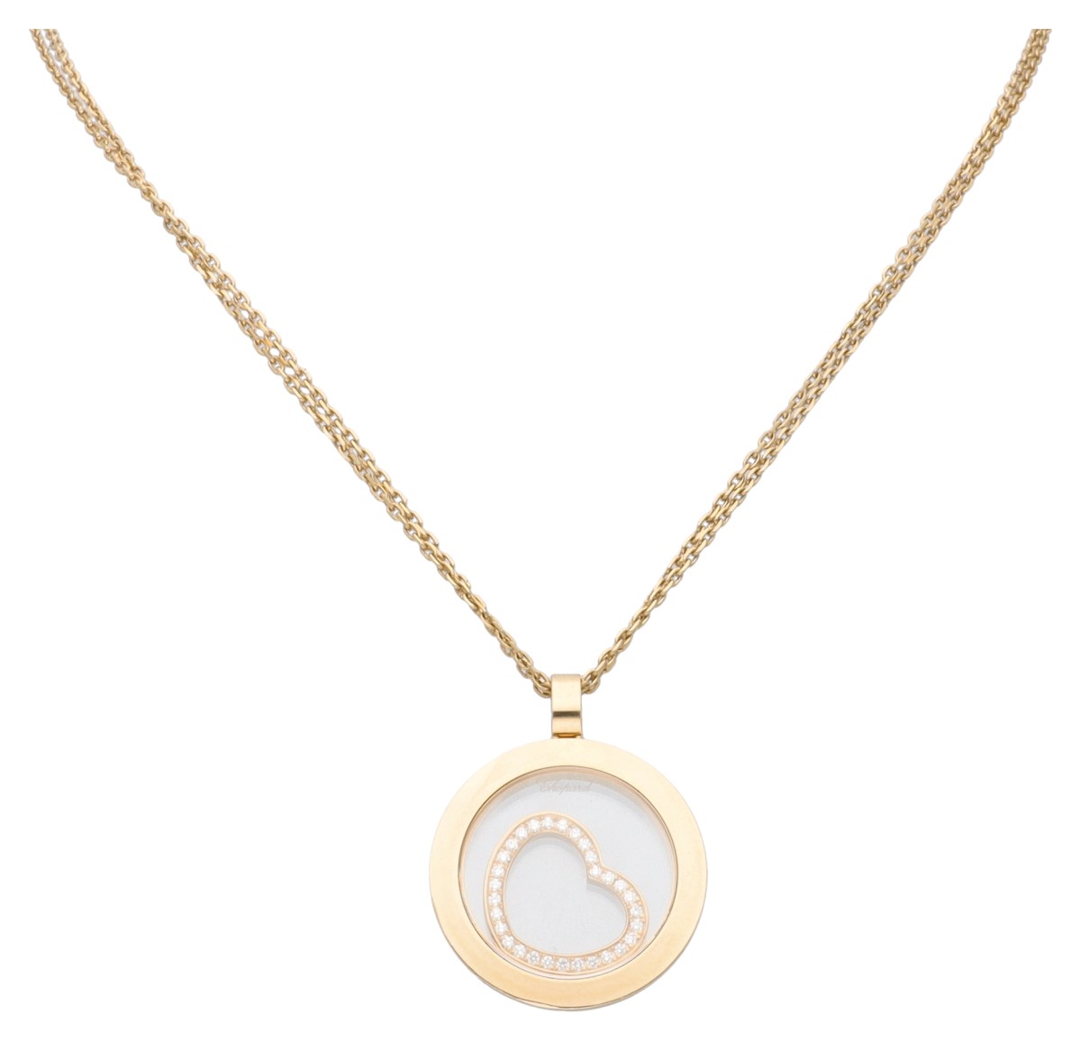 Chopard 18K geelgouden happy spirit collier diamant