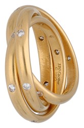 Cartier 18K geelgouden  'TRINITY CONSTELLATION RING' bezet met ca. 0.25 ct. diamant