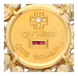 18K bicolor gouden Alphonse Augis 18K geelgouden "Plus qu’hier, Moins que demain" oorhangers 