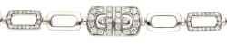 Bvlgari 18K witgouden 'Parentesi' armband bezet met ca. 0.95 ct. diamant