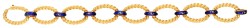 UnoAErre 18K geelgouden blauw geëmailleerde armband