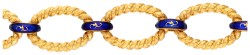 UnoAErre 18K geelgouden blauw geëmailleerde armband