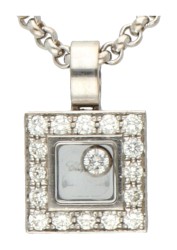 Chopard 18K witgouden happy diamonds collier 