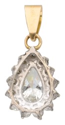 14K bicolor gouden hanger bezet met ca. 1.91 ct. diamant