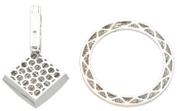 18K bicolor gouden hanger bezet met ca. 4.87 ct. diamant