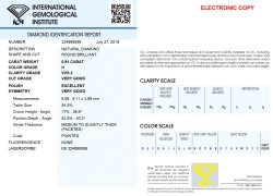 18K witgouden solitair oorbellen bezet met ca. 1.81 ct., inclusief twee IGI certificaten