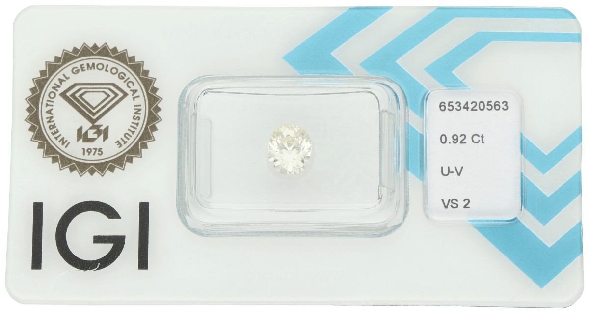 0.92 ct. IGI gecertificeerde natuurlijke diamant.