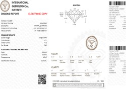 0.92 ct. IGI gecertificeerde natuurlijke diamant.