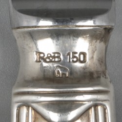 Robbe & Berking bestekset (58), model Classic-Faden, Flensburg ca. 2000, zilver.