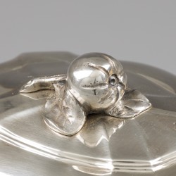 Art Nouveau koffie- en theeservies (4), Tétard frères, Parijs ca. 1900-1910, zilver.