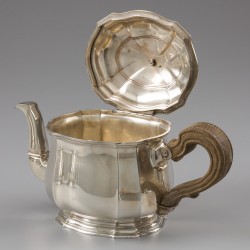 Art Nouveau koffie- en theeservies (4), Tétard frères, Parijs ca. 1900-1910, zilver.