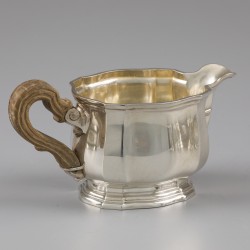 Art Nouveau koffie- en theeservies (4), Tétard frères, Parijs ca. 1900-1910, zilver.