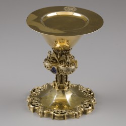 Chalice with paten (inscription with the names Alphonse Bellesheim & Pope Leonis XII), August Witte, Aachen 1899, silver.