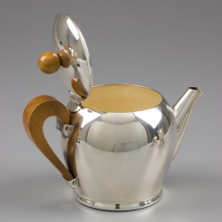 Koffie- en theeservies model Bombè (4), Carlo Alessi, Italië ca. 1945, verzilverd.