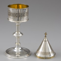 Ciborie, A. Bourdon-De Bruyne, Gent ca. 1875, zilver.