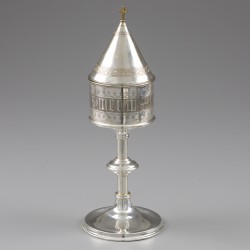 Ciborie, A. Bourdon-De Bruyne, Gent ca. 1875, zilver.