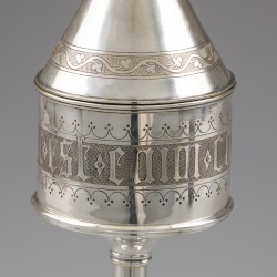 Ciborie, A. Bourdon-De Bruyne, Gent ca. 1875, zilver.