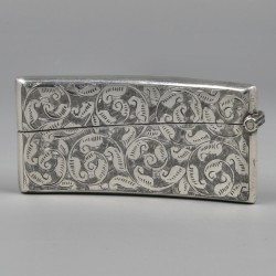 Visitekaart etui, Edwin Joseph Houlston, Birmingham 1903, zilver.