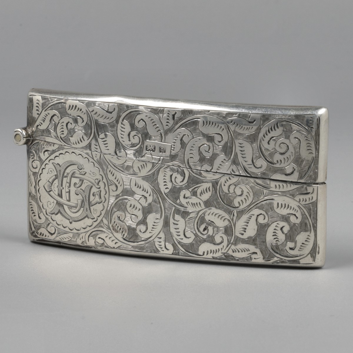 Visitekaart etui, Edwin Joseph Houlston, Birmingham 1903, zilver.