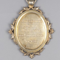 Corpus medaillon "Onze Lieve Vrouw", Europa ca. 1920-1930, zilver.