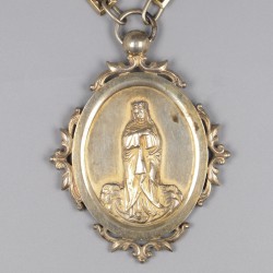 Corpus medaillon "Onze Lieve Vrouw", Europa ca. 1920-1930, zilver.