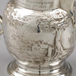 Melkkan, Hester Bateman, Londen 1784, zilver.