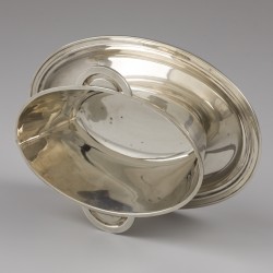 Art Deco sauskom, Delheid Frères, Brussel ca. 1930, zilver.