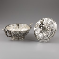 Soepterrine, Napels, Italië ca. 1950-1960, zilver.