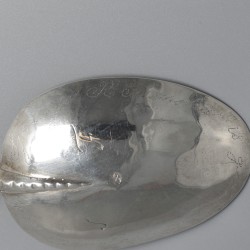 Gelegenheidslepel, Seerp Stevens Swerms, Harlingen ca. 1735, zilver.