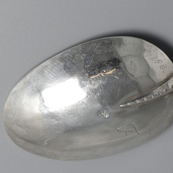 Gelegenheidslepel, Seerp Stevens Swerms, Harlingen ca. 1735, zilver.