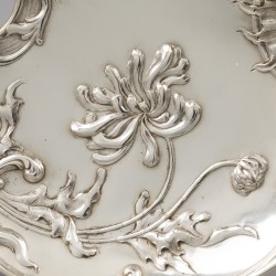 Art Nouveau schaal, België ca. 1900, zilver.