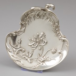 Art Nouveau schaal, België ca. 1900, zilver.