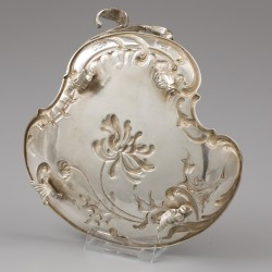 Art Nouveau schaal, België ca. 1900, zilver.