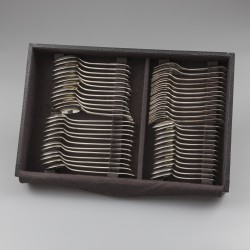 Christofle bestekcassette (164), model Marly, Parijs ca. 1980, verzilverd.