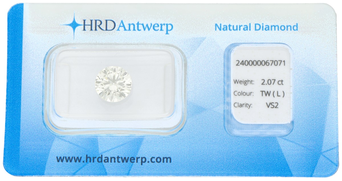 2.07 ct. HRD gecertificeerde natuurlijke diamant