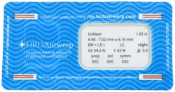 1.22 ct. HRD gecertificeerde natuurlijke diamant