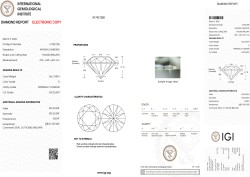 1.06 ct. IGI gecertificeerde natuurlijke diamant.