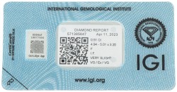 0.51 ct. IGI gecertificeerde natuurlijke diamant.